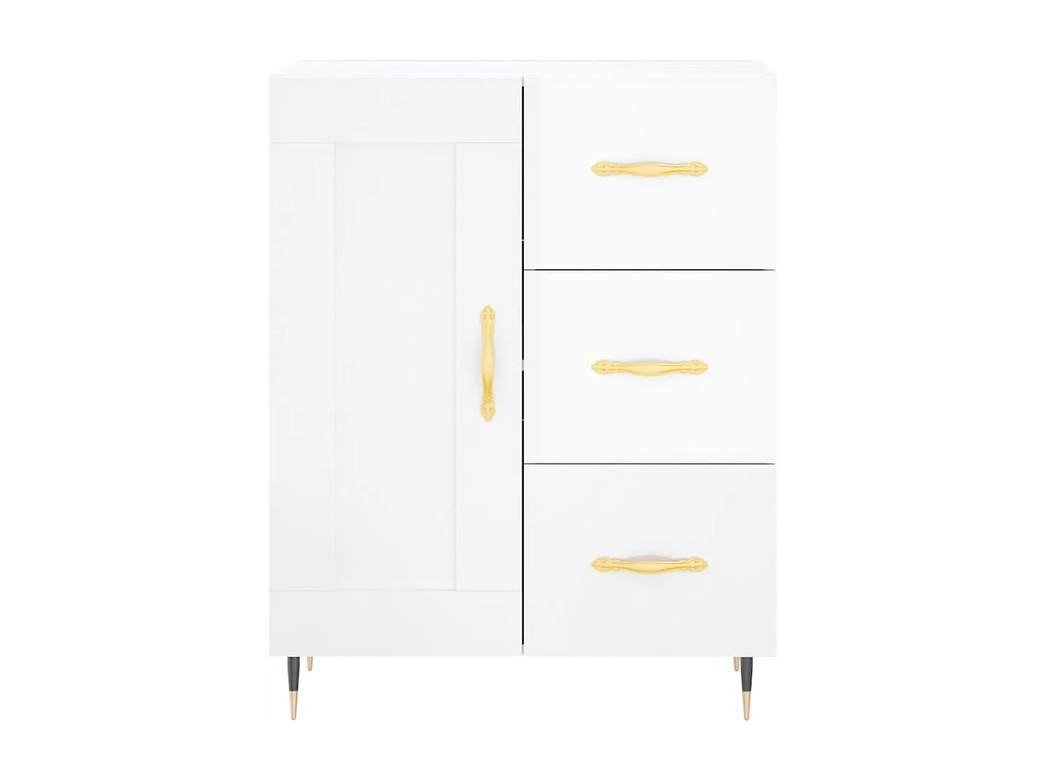 Credenza 69,5x34x90 cm in Legno Multistrato Bianco Lucido