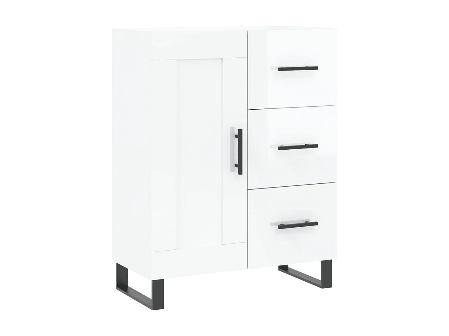 Sideboard Hochglanz-Weiß 69,5x34x90 cm Holzwerkstoff