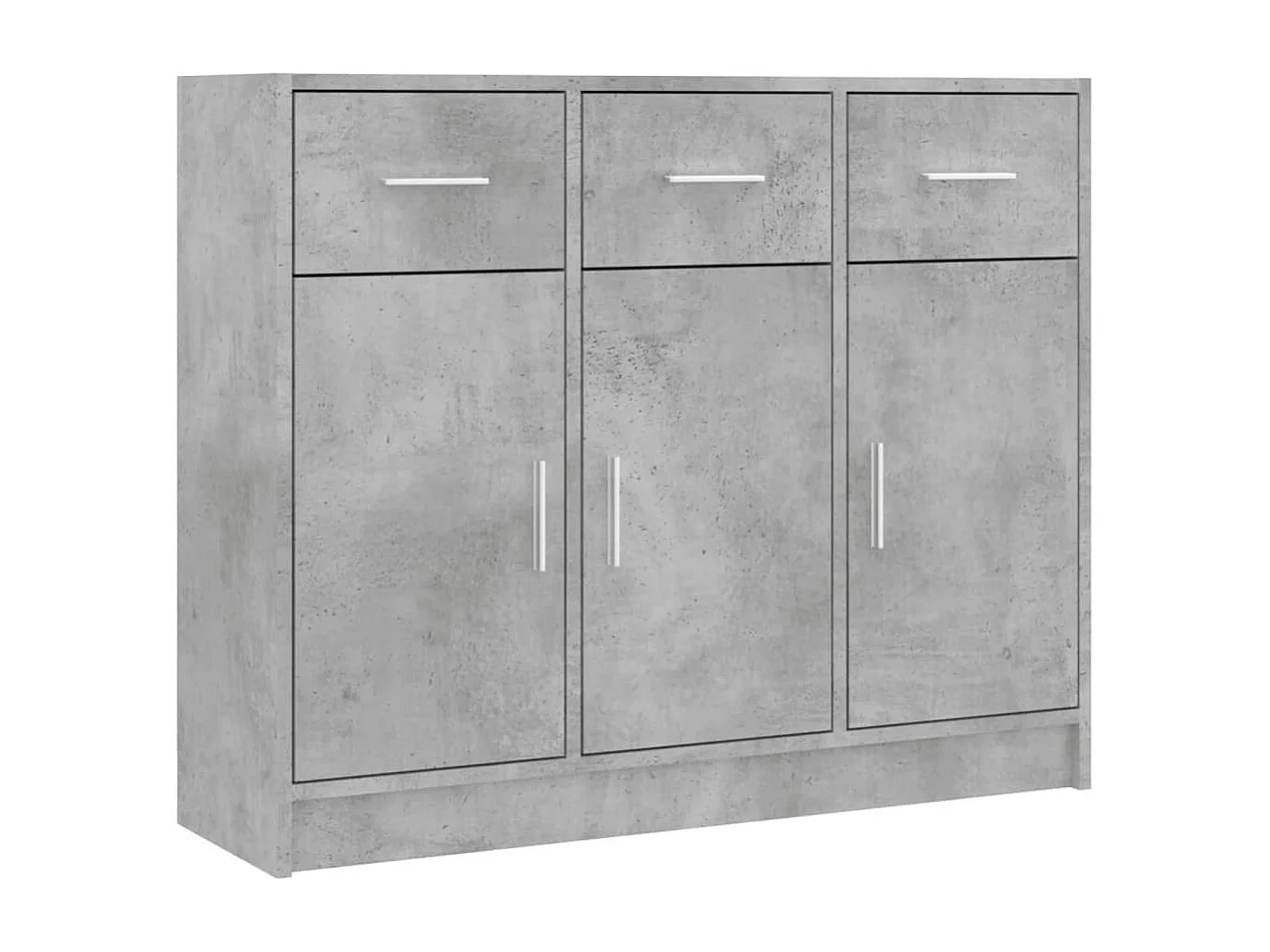 Credenza Grigio Cemento 91x28x75 cm in Legno Multistrato