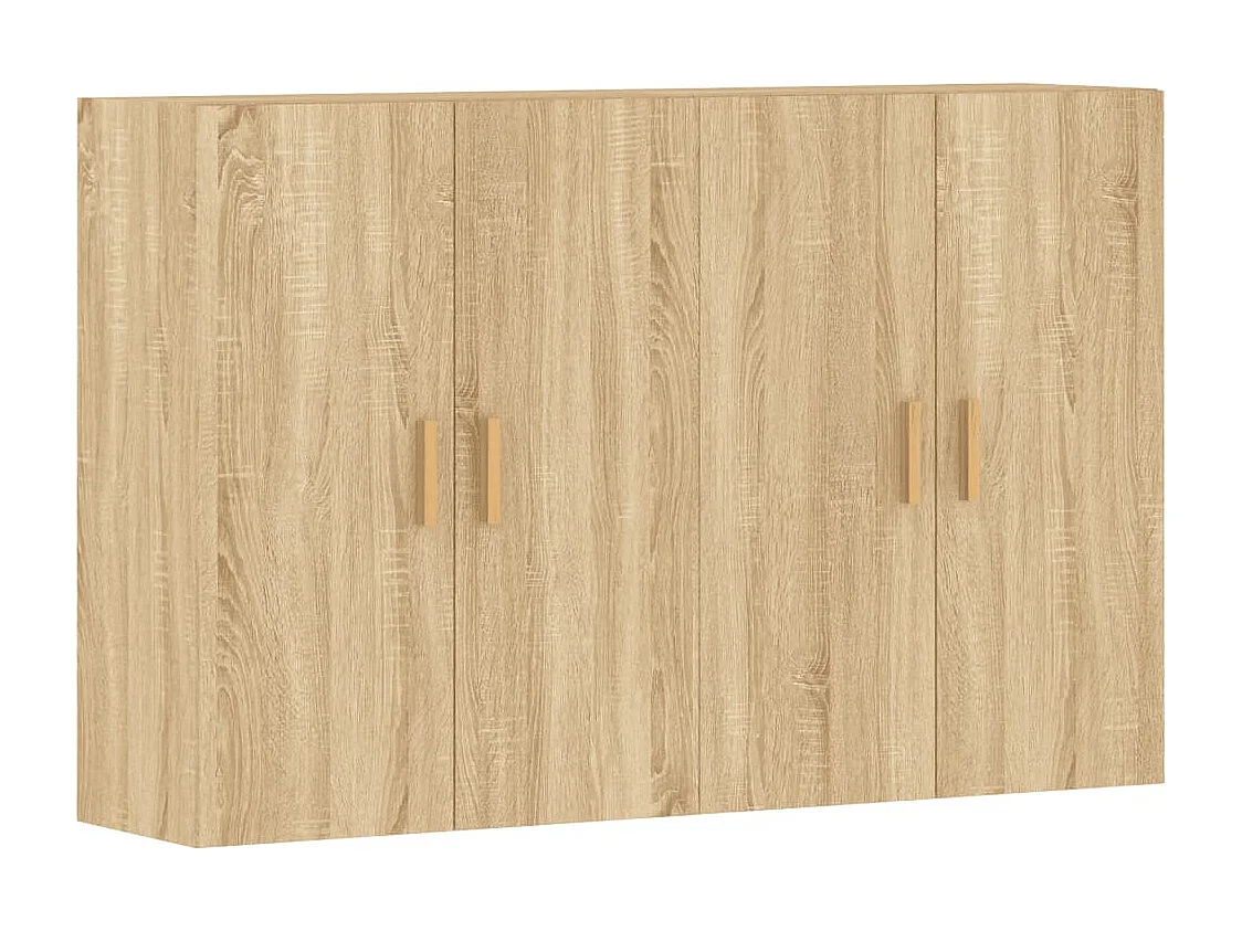 Armarios de pared 2 uds madera de ingeniería roble Sonoma