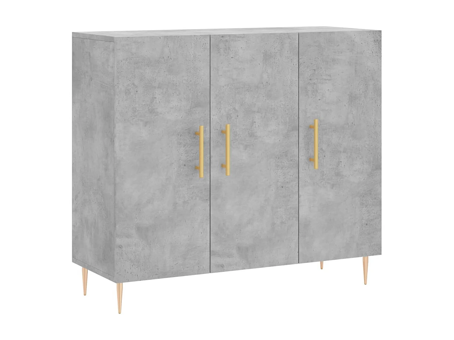 Buffet gris béton 90x34x80 cm bois d'ingénierie