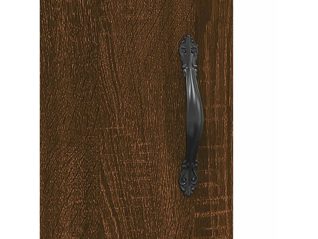 Buffet haut chêne marron 69,5x31x115 cm bois d'ingénierie