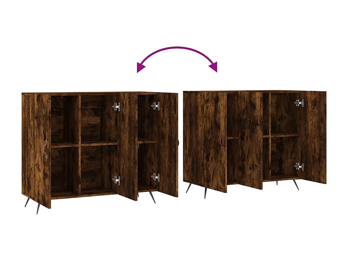 Sideboard Räuchereiche 90x34x80 cm Holzwerkstoff