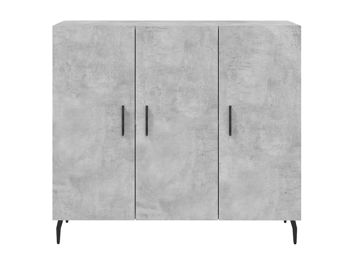 Buffet gris béton 90x34x80 cm bois d'ingénierie