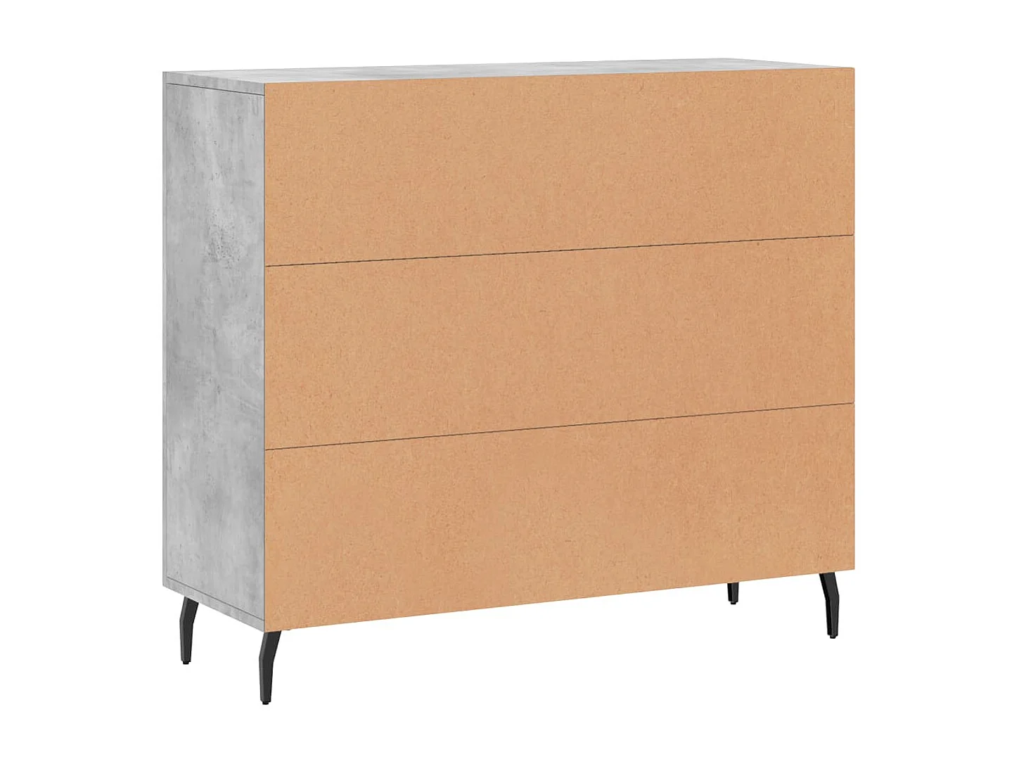 Buffet gris béton 90x34x80 cm bois d'ingénierie