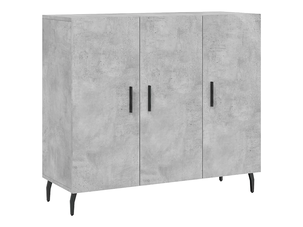 Dressoir 90x34x80 cm bewerkt hout betongrijs