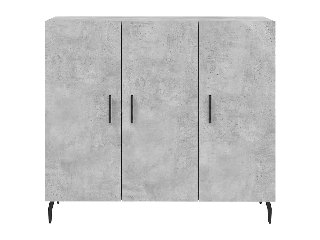 Dressoir 90x34x80 cm bewerkt hout betongrijs