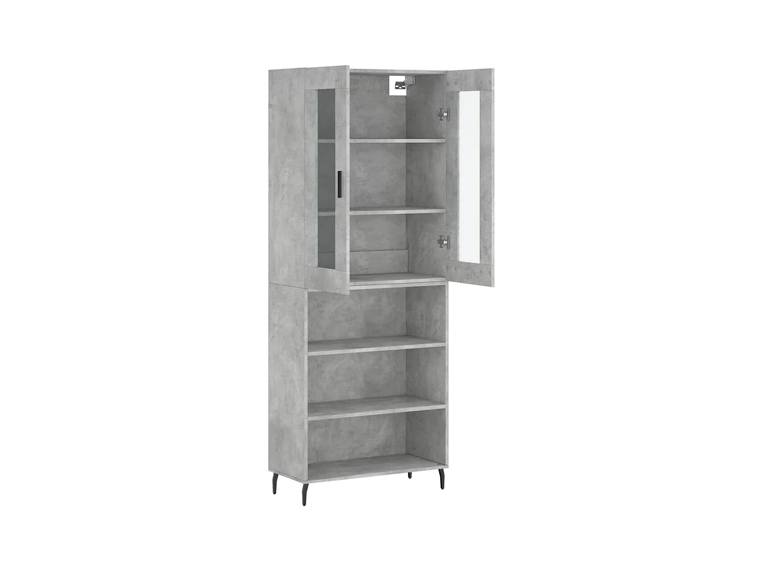 Highboard Betongrau 69,5x34x180 cm Holzwerkstoff