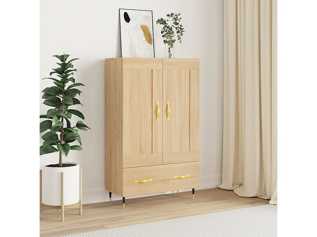 Hoge kast 69,5x31x115 cm bewerkt hout sonoma eikenkleurig