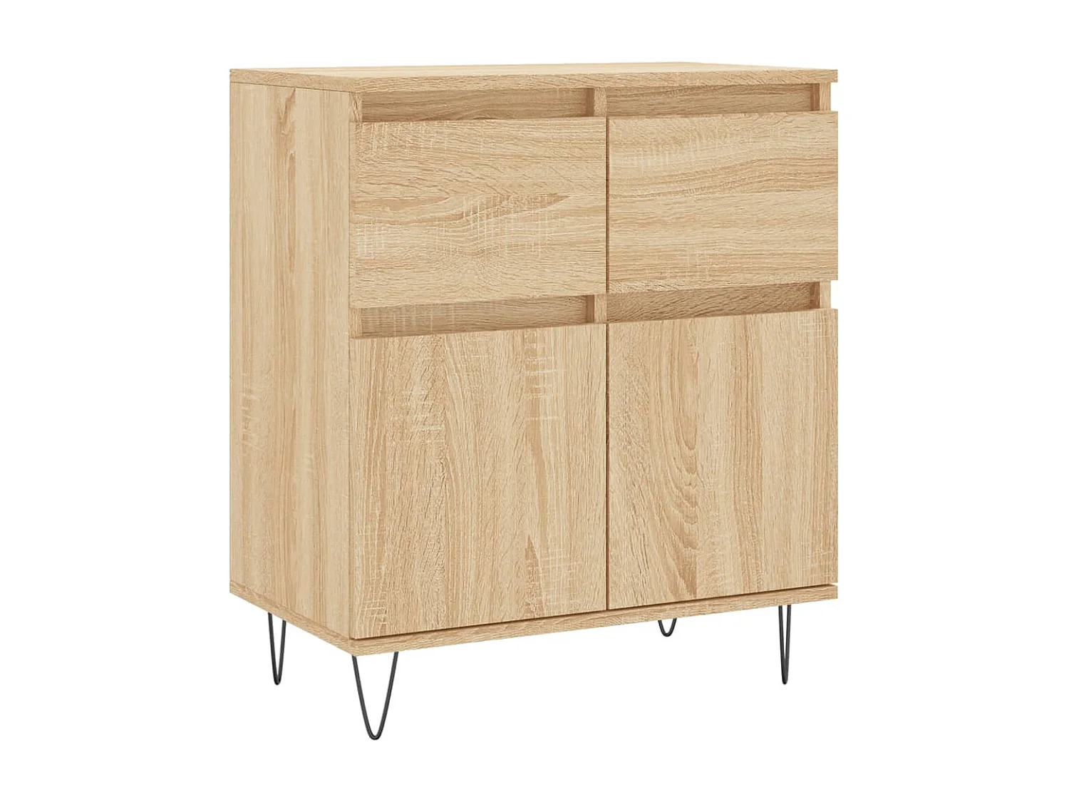 Aparador de madera contrachapada roble Sonoma 60x35x70 cm