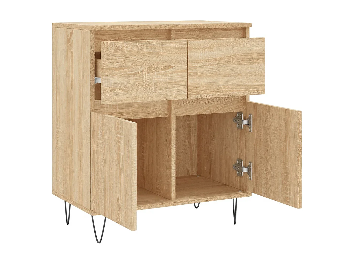 Aparador de madera contrachapada roble Sonoma 60x35x70 cm