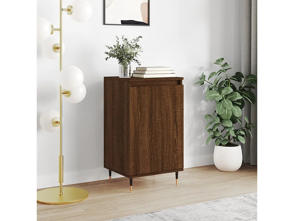 Credenza Rovere Marrone 40x35x70 cm in Legno Multistrato