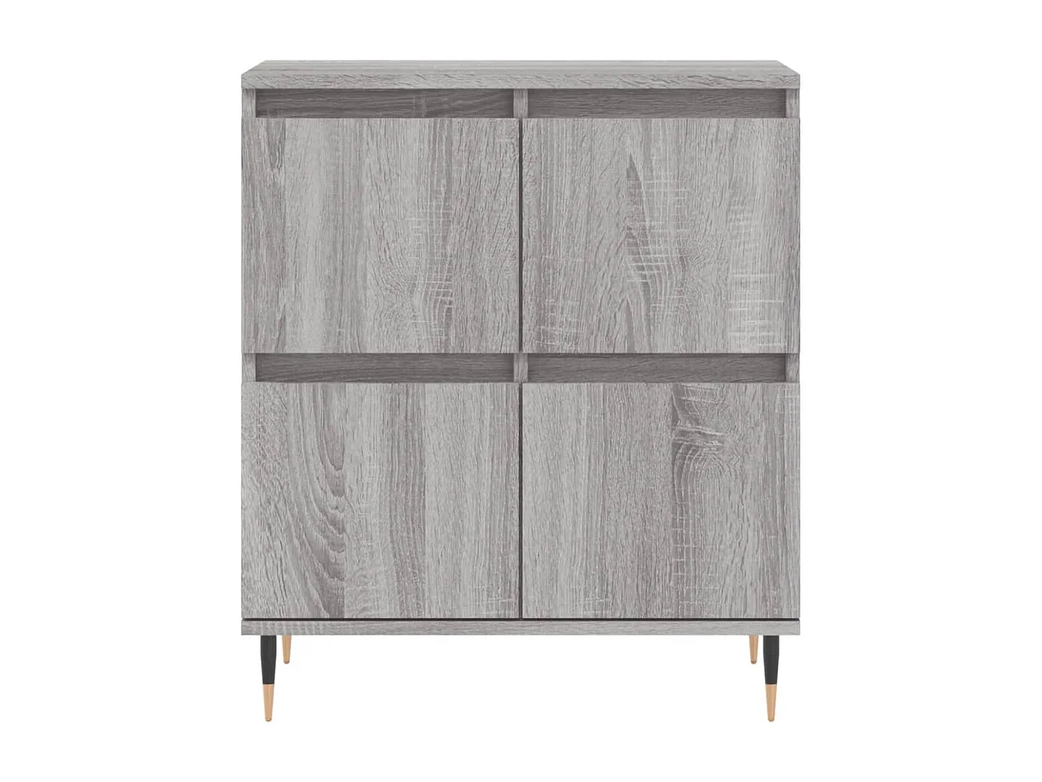 Credenza VidaXL Grigio Sonoma 60x35x70 Cm - Mobile In Legno Multistrato Con 4 Ante