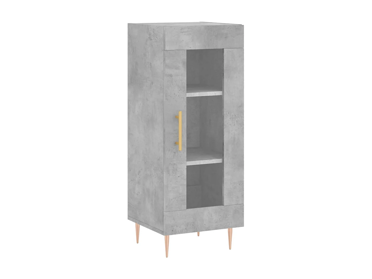 Buffet haut Gris béton 34,5x34x180 cm Bois d'ingénierie