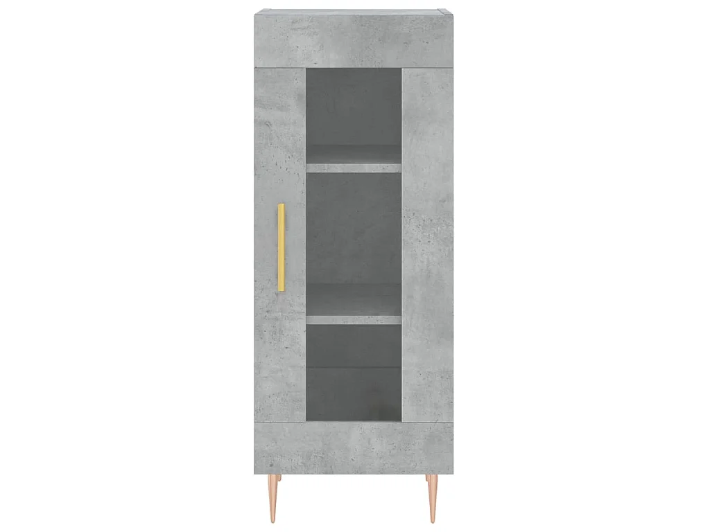 Credenza Grigio Cemento 34,5x34x180 cm in Legno Multistrato
