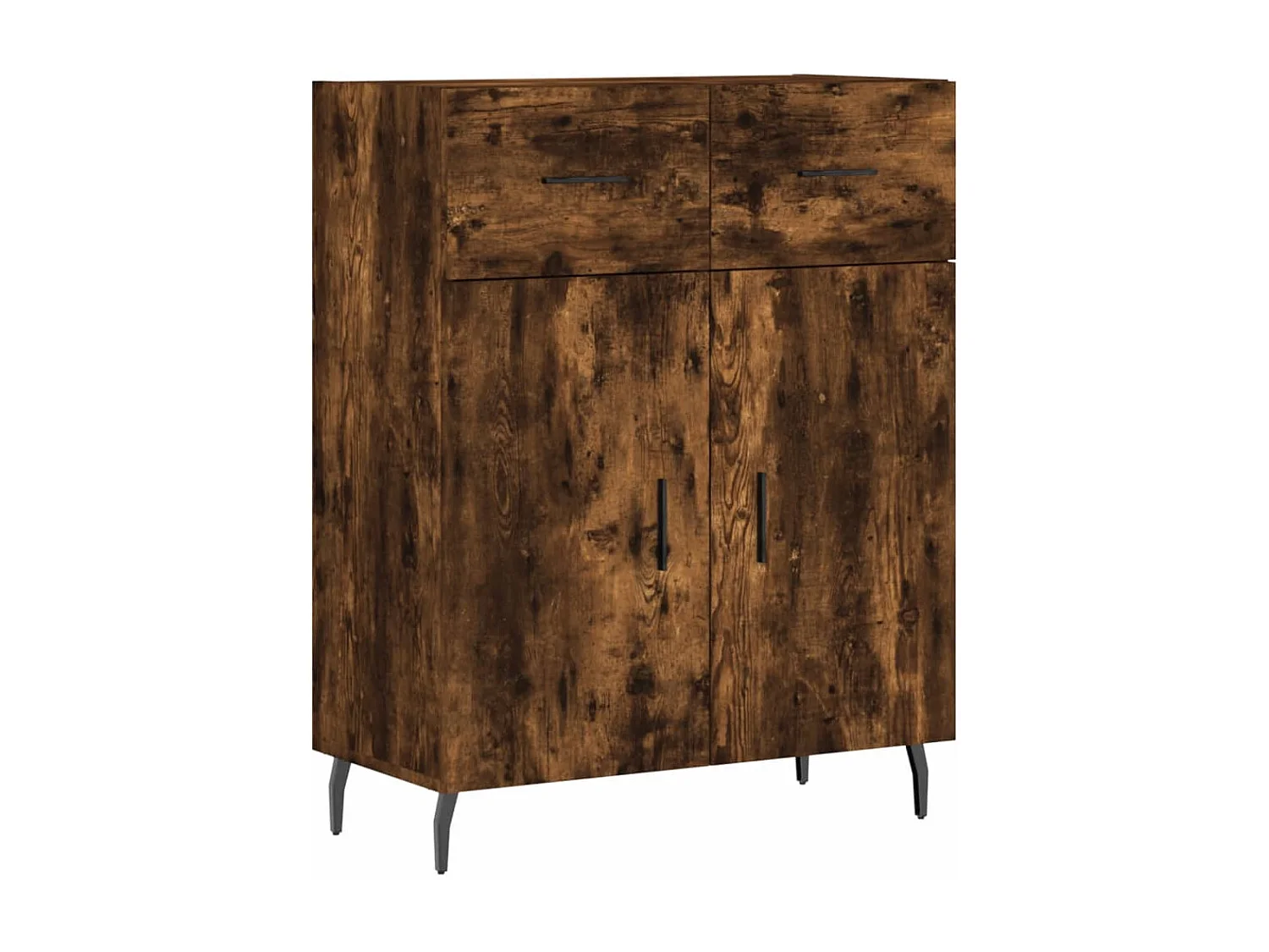 Buffet chêne fumé 69,5x34x90 cm bois d'ingénierie