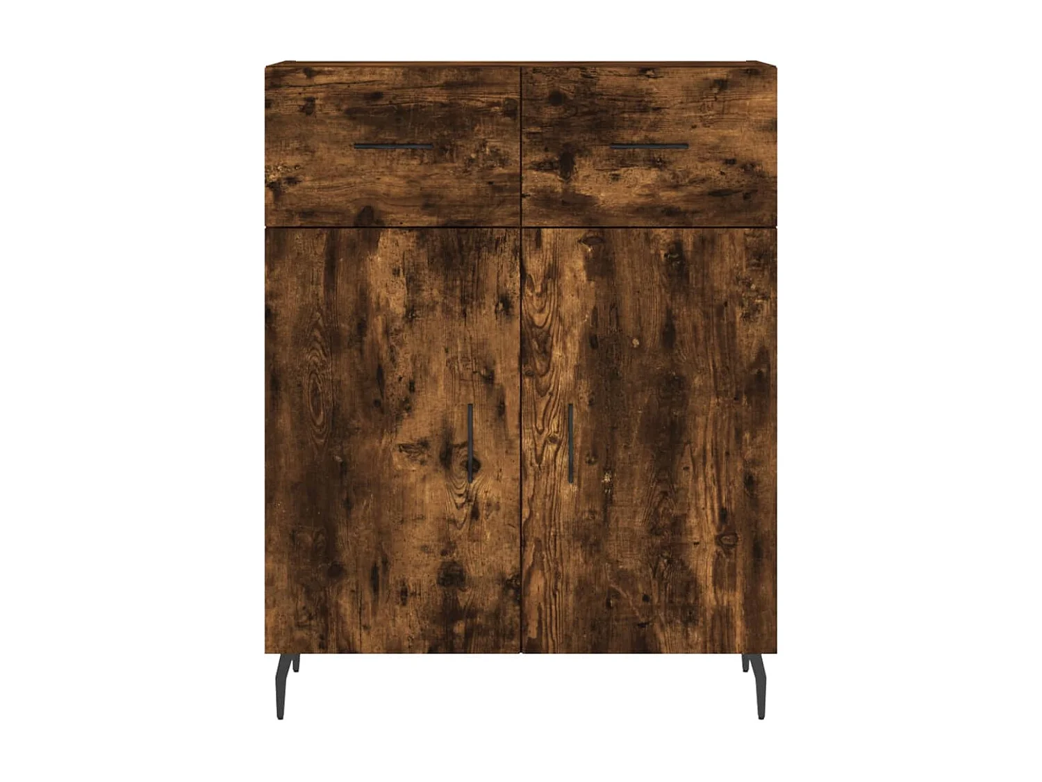 Buffet chêne fumé 69,5x34x90 cm bois d'ingénierie