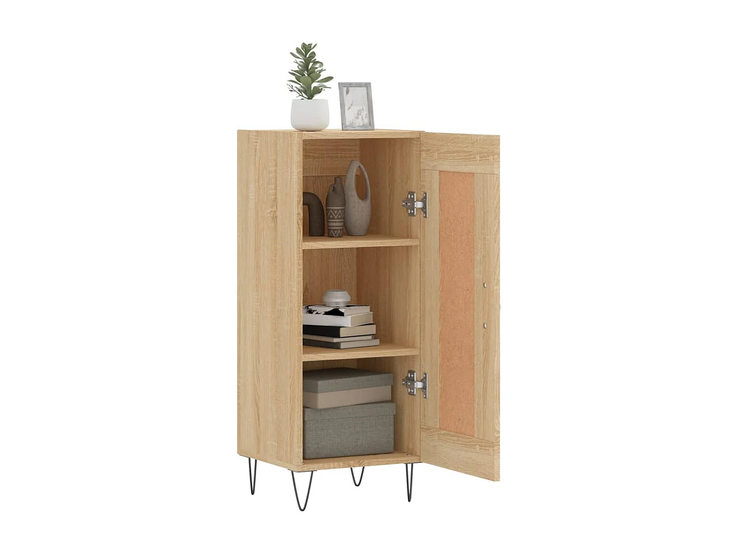 Dressoir 34,5x34x90 cm bewerkt hout sonoma eiken