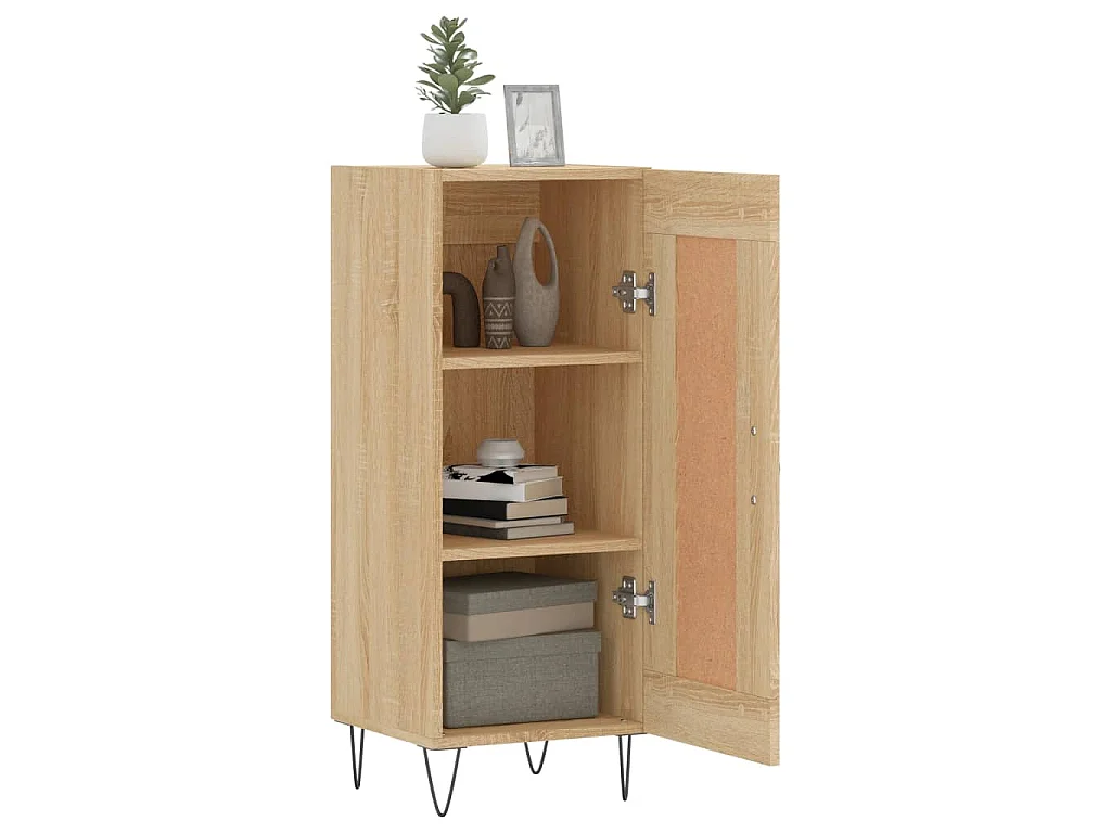 Dressoir 34,5x34x90 cm bewerkt hout sonoma eiken
