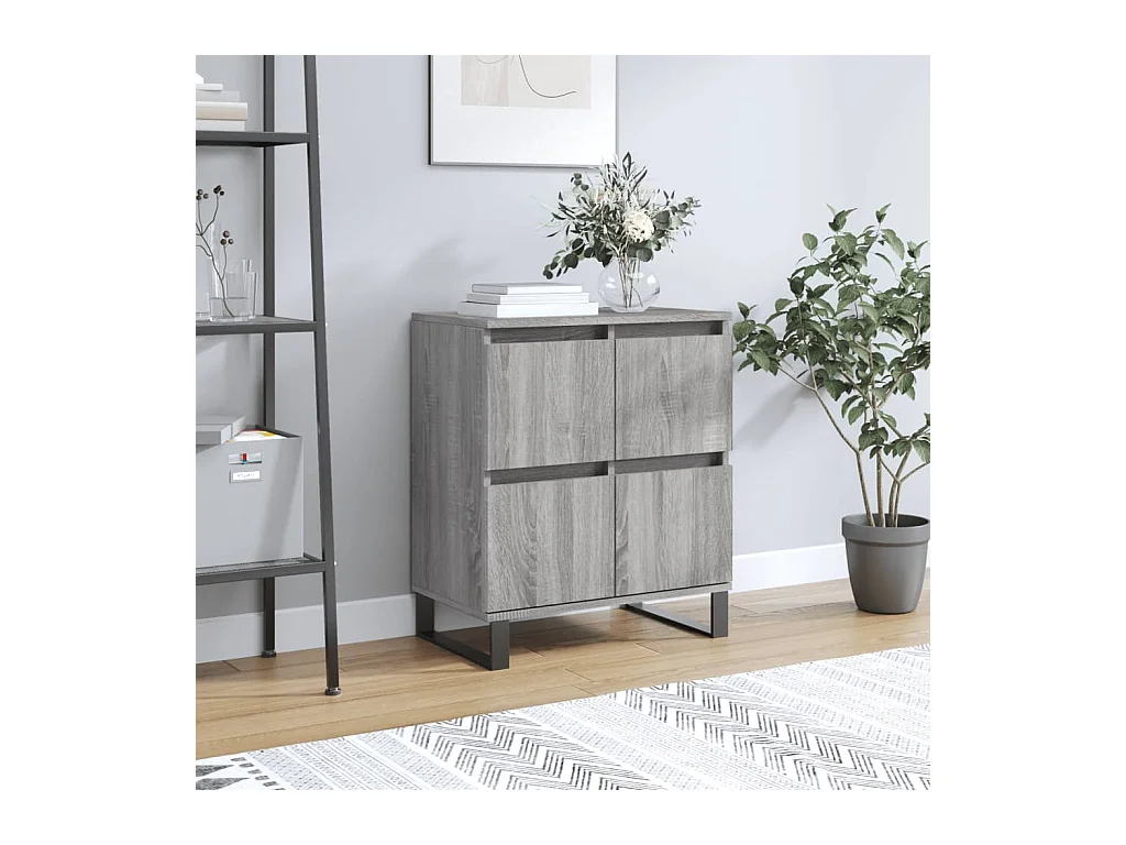 Sideboard Grau Sonoma 60x35x70 cm Holzwerkstoff