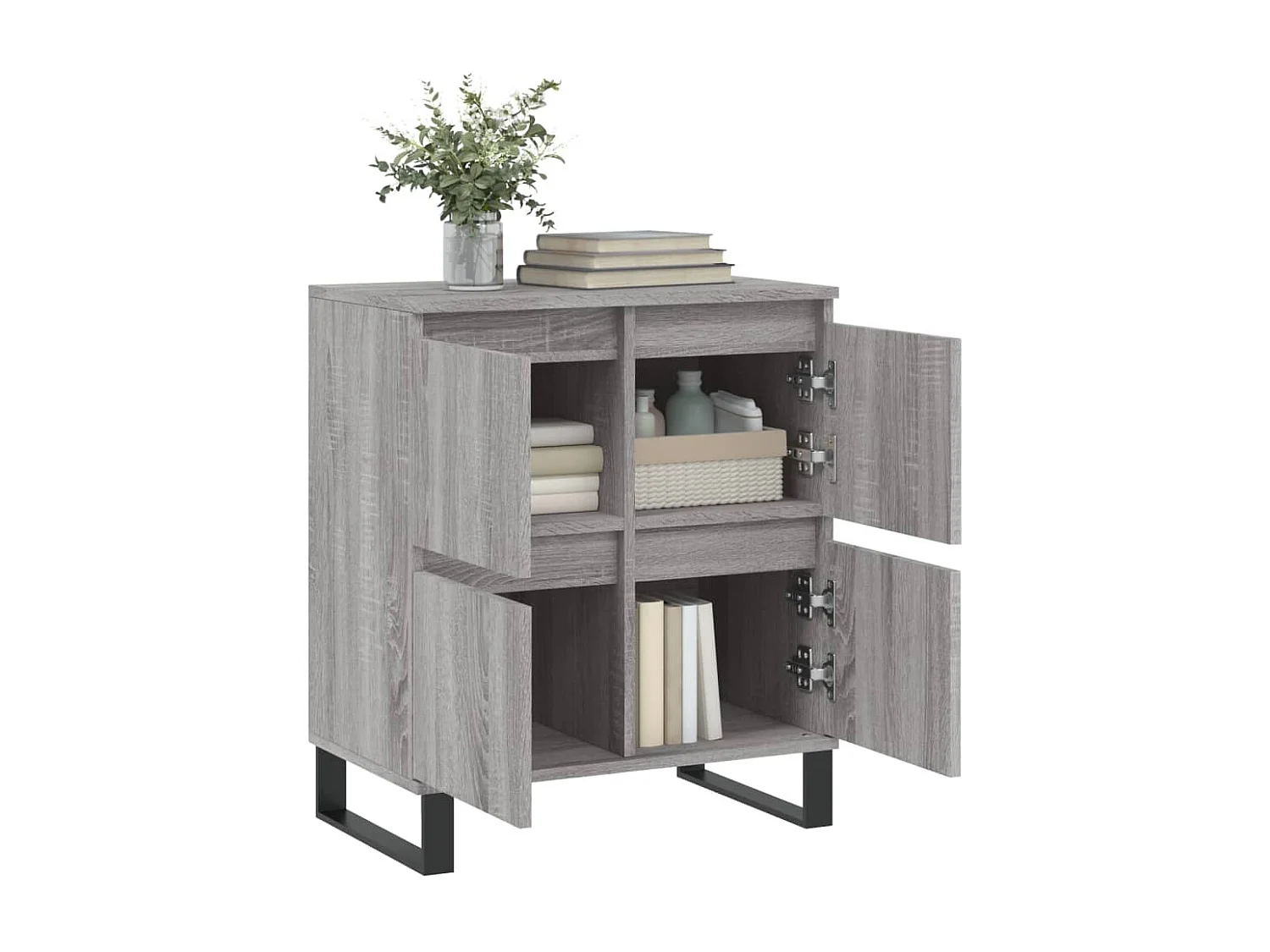 Sideboard Grau Sonoma 60x35x70 cm Holzwerkstoff