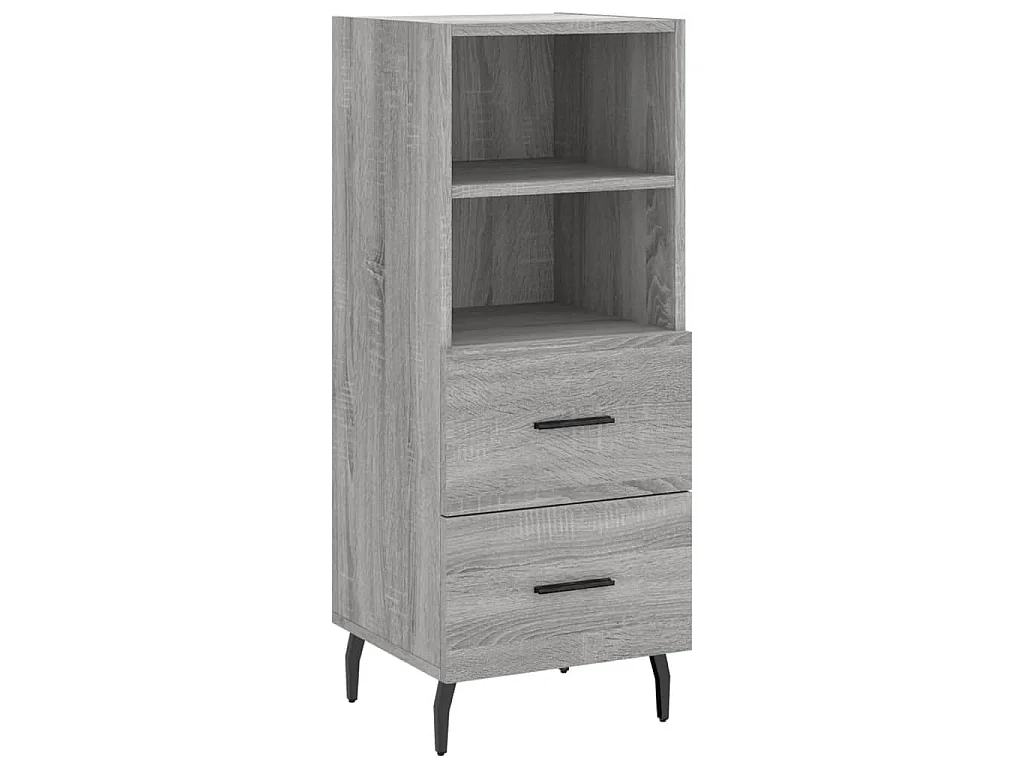 Aparador alto madera contrachapada gris Sonoma 34,5x34x180 cm