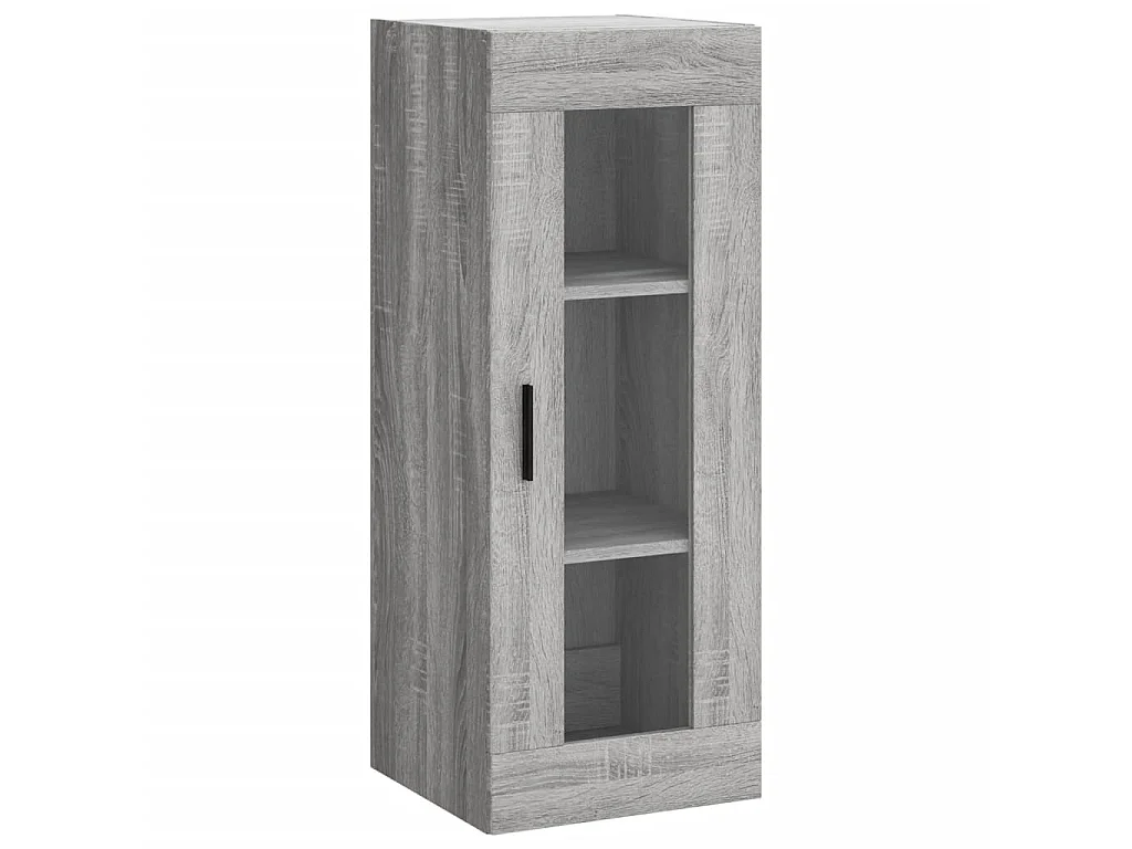 Aparador alto madera contrachapada gris Sonoma 34,5x34x180 cm