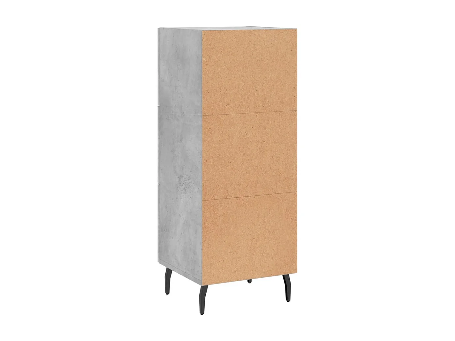 Buffet Gris béton 34,5x34x90 cm Bois d'ingénierie