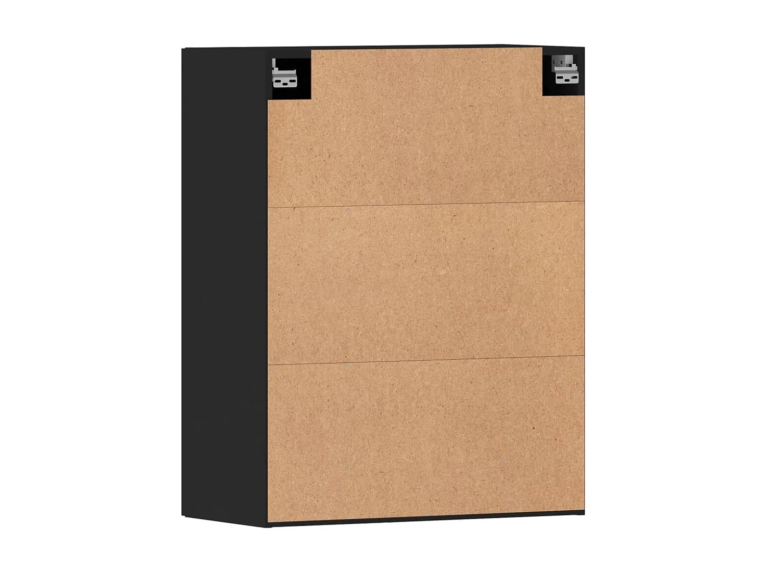 Armoires murales 2 pcs noir bois d'ingénierie