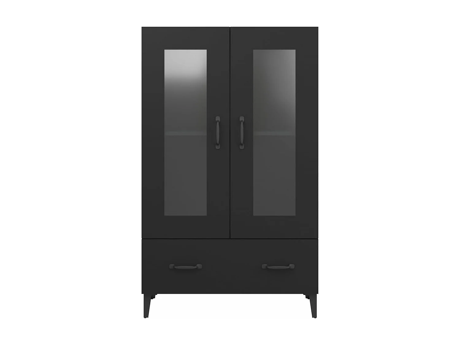 Armário alto 70x31x115 cm derivados de madeira preto