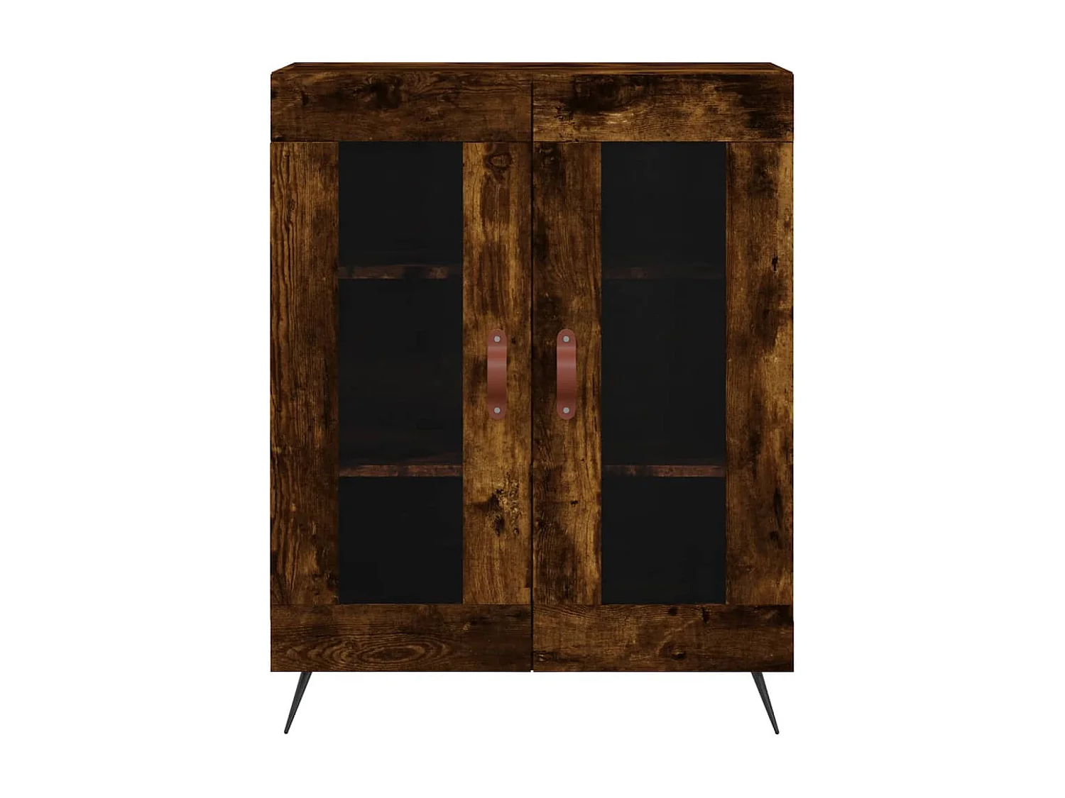 Buffet chêne fumé 69,5x34x90 cm bois d'ingénierie
