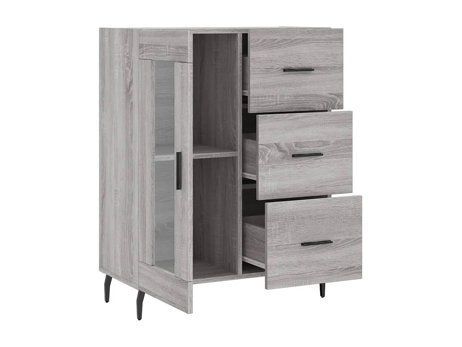 Buffet sonoma gris 69,5x34x90 cm bois d'ingénierie