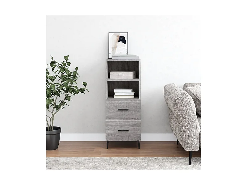 Buffet Sonoma gris 34,5x34x90 cm Bois d'ingénierie