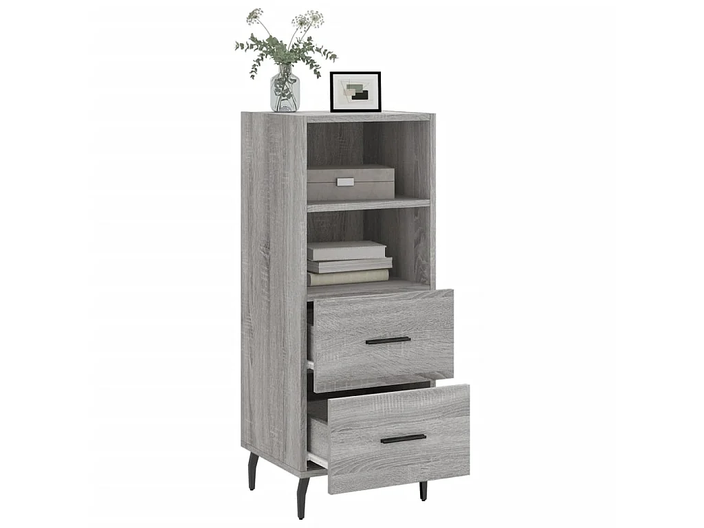 Sideboard Grau Sonoma 34,5x34x90 cm Holzwerkstoff