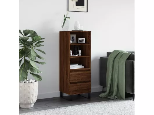 Kauf Unique Highboard Braun Eichen-Optik 40x36x110 cm Holzwerkstoff