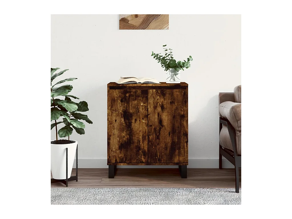 Buffet Chêne fumé 60x35x70 cm Bois d'ingénierie