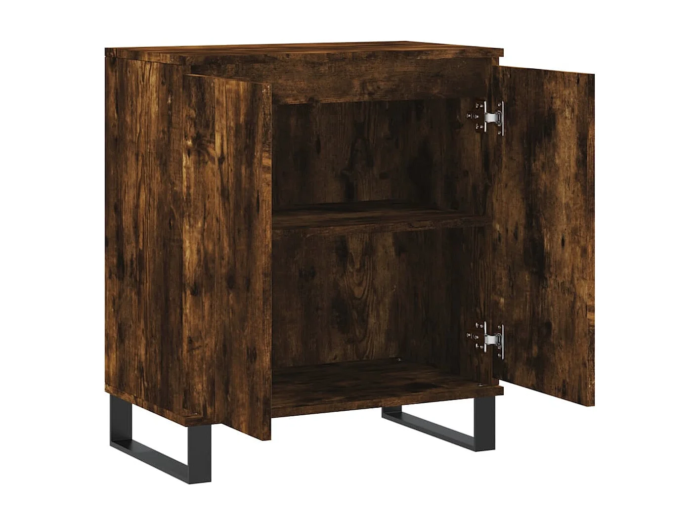 Dressoir 60x35x70 cm bewerkt hout gerookt eikenkleurig