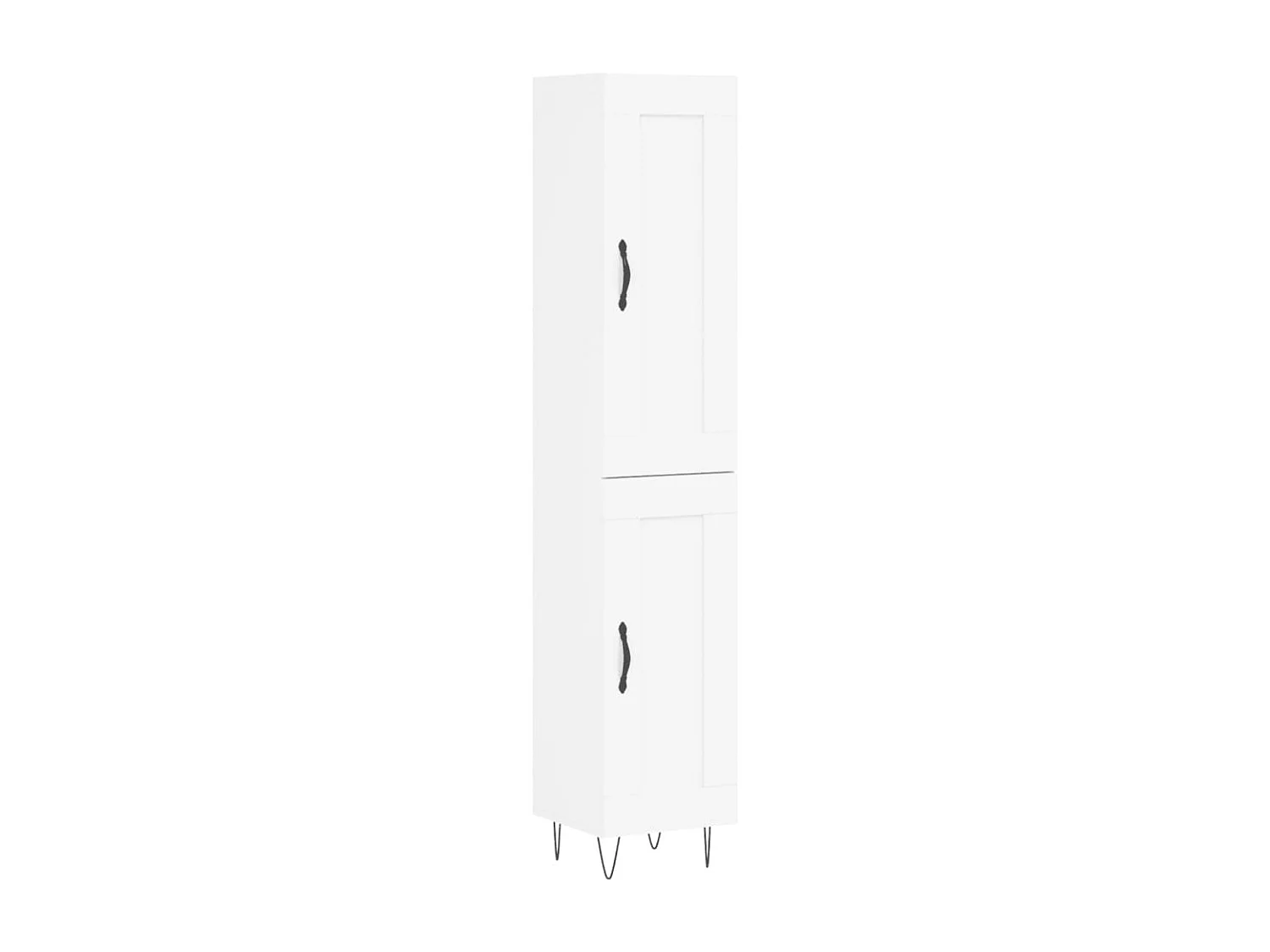 Buffet haut Blanc 34,5x34x180 cm Bois d'ingénierie
