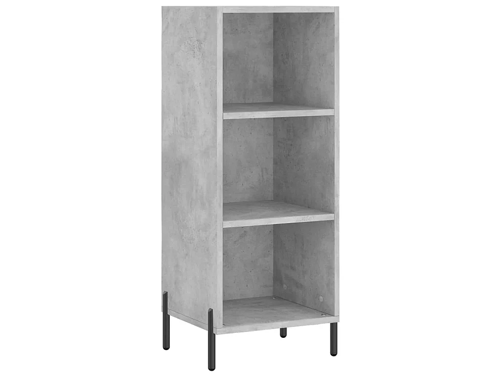 Credenza Grigio Cemento 34,5x34x180 cm in Legno Multistrato