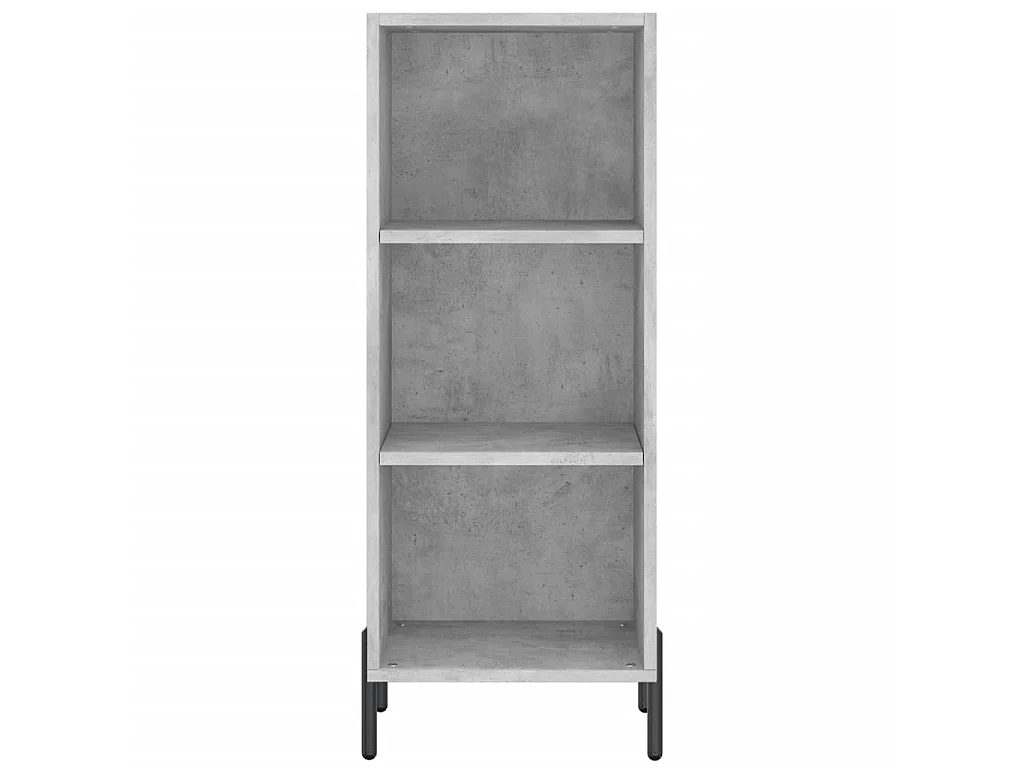 Credenza Grigio Cemento 34,5x34x180 cm in Legno Multistrato