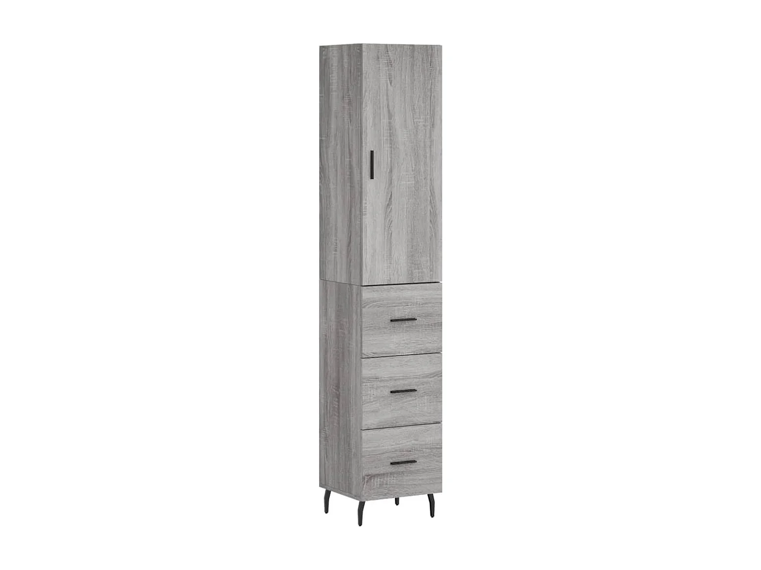 Buffet haut Sonoma gris 34,5x34x180 cm Bois d'ingénierie