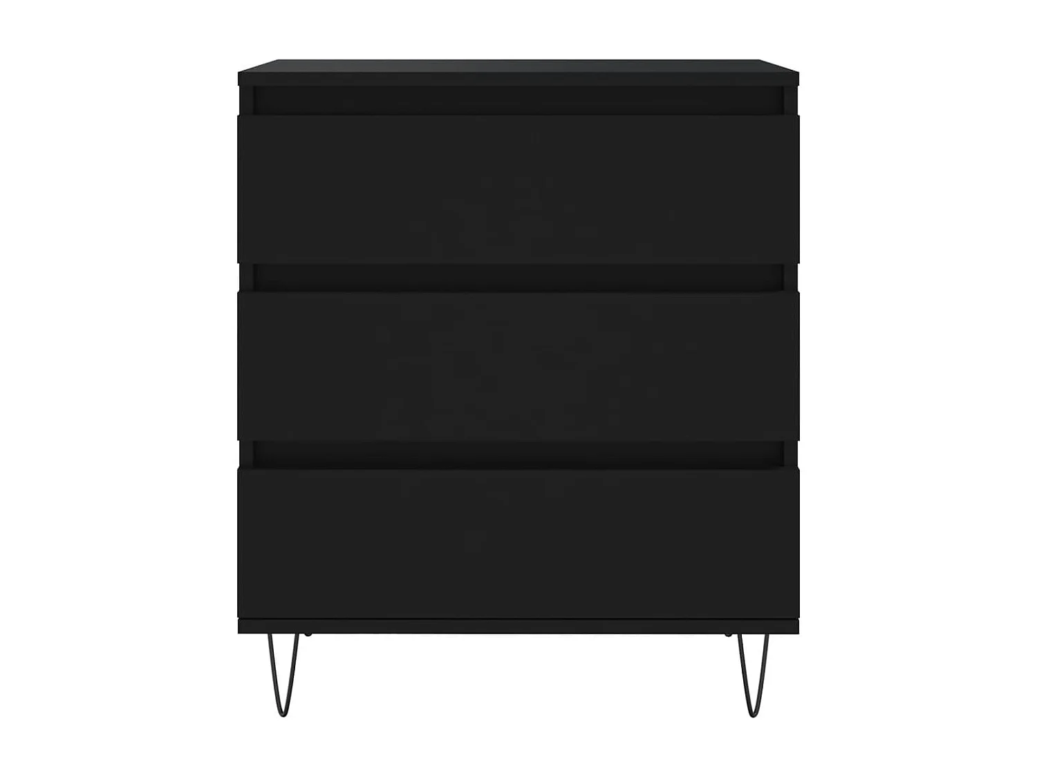 Dressoir 60x35x70 cm bewerkt hout zwart