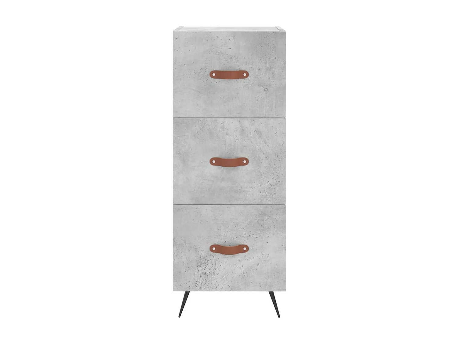 Credenza Grigio Cemento 34,5x34x90 cm in Legno Multistrato