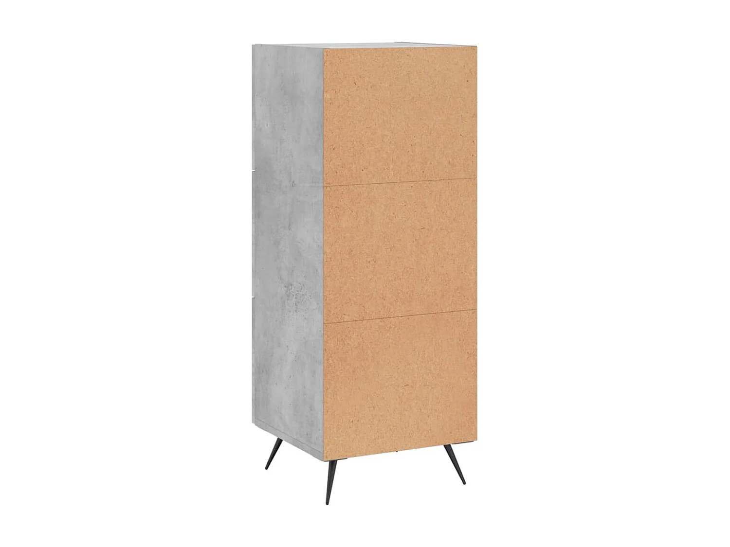 Credenza Grigio Cemento 34,5x34x90 cm in Legno Multistrato
