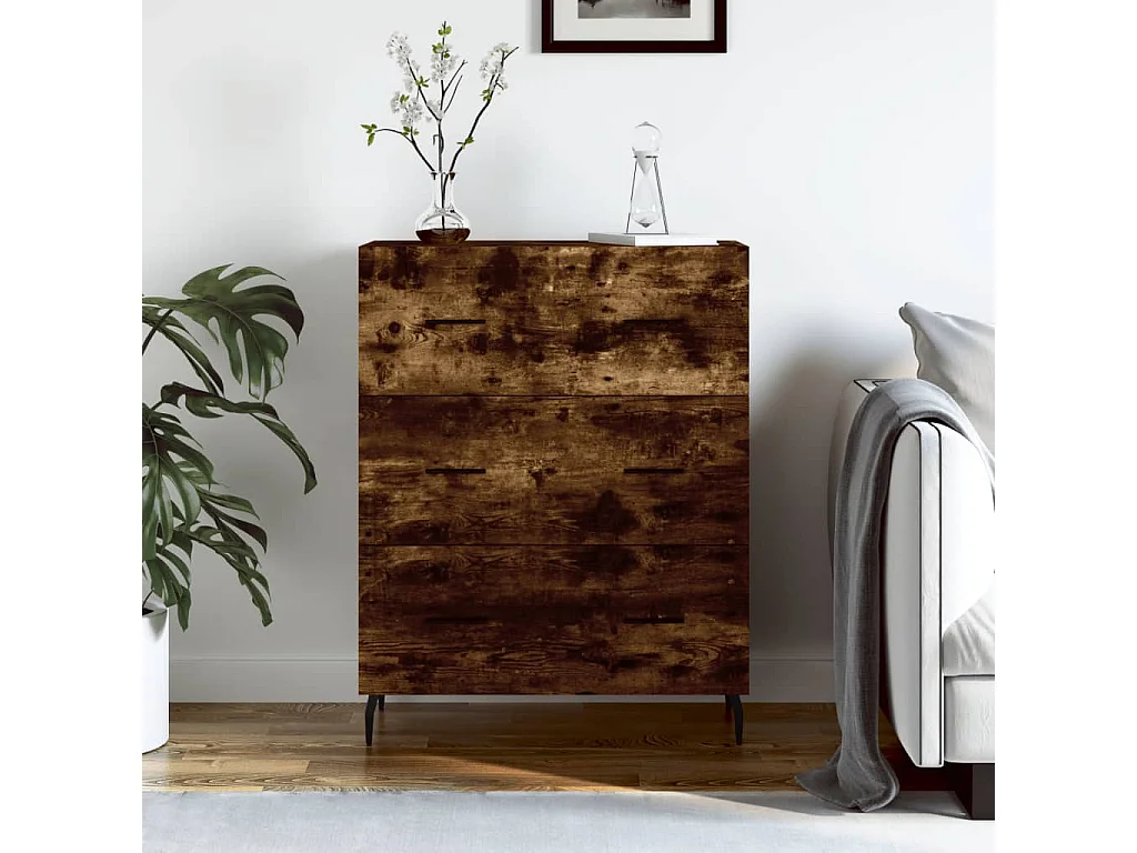Sideboard Räuchereiche 69,5x34x90 cm Holzwerkstoff