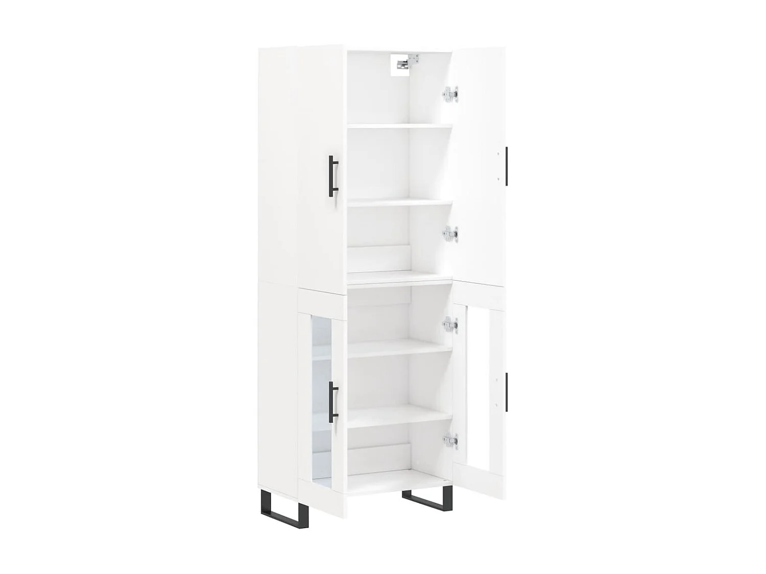 Buffet haut Blanc 69,5x34x180 cm Bois d'ingénierie