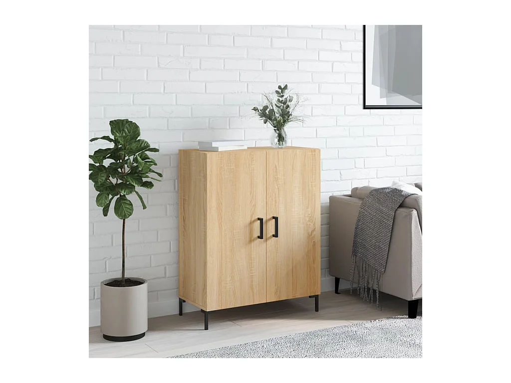 Buffet chêne sonoma 69,5x34x90 cm bois d'ingénierie