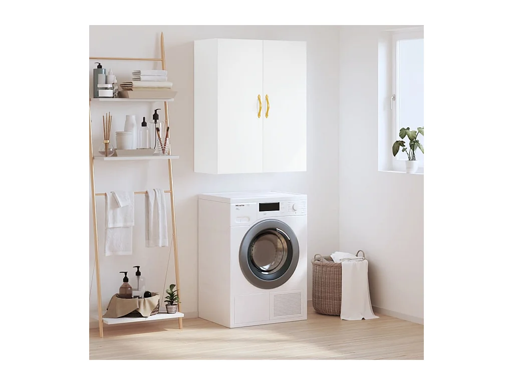 Armoire murale blanc 69,5x34x90 cm