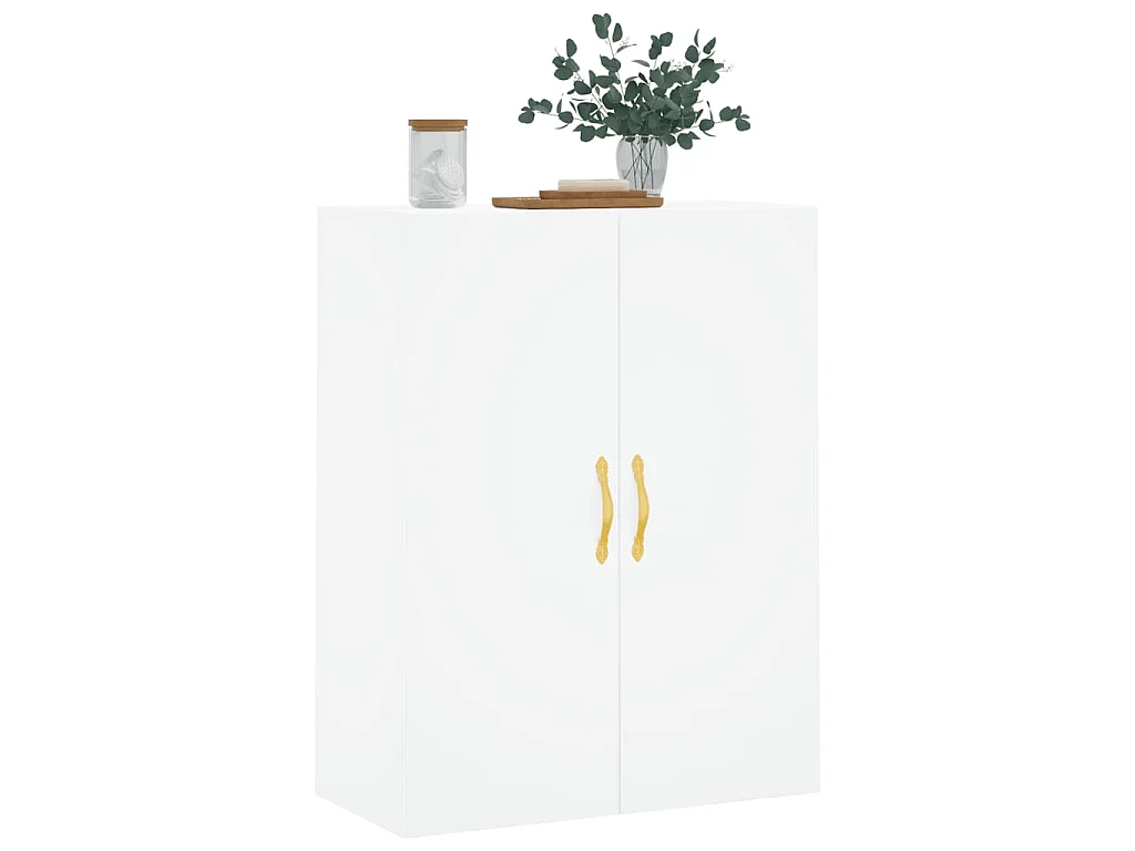 Armoire murale blanc 69,5x34x90 cm