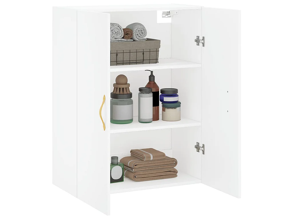 Armoire murale blanc 69,5x34x90 cm
